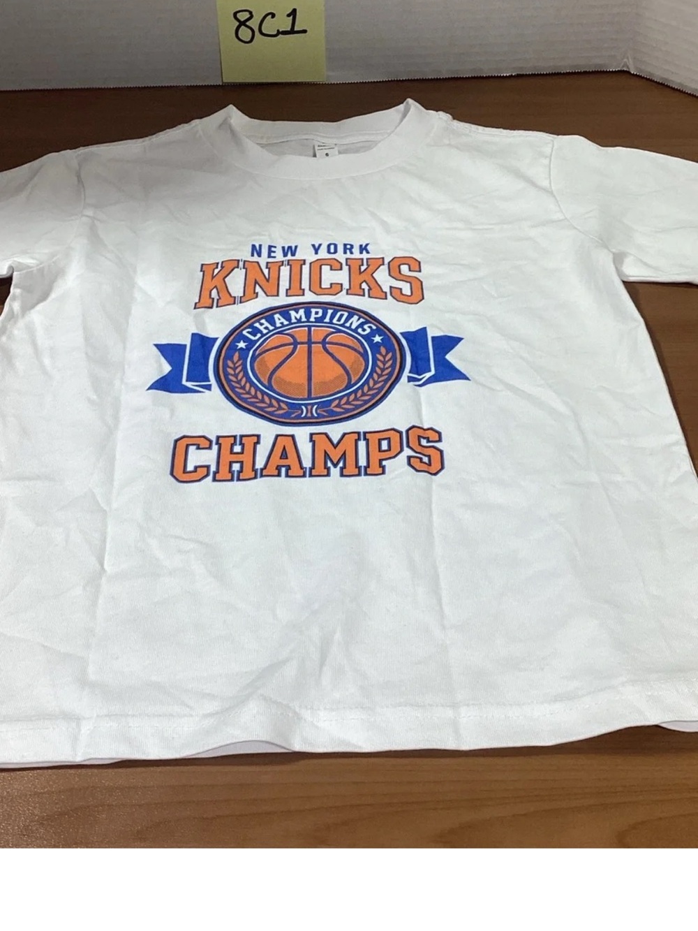 Kids' Knicks Champs Graphic Tee with Orange & Blue Print
